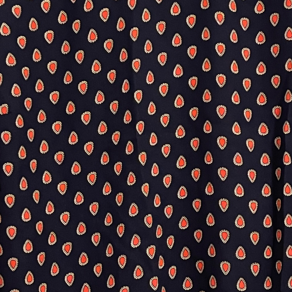 DownEast Navy and reddish-orange Blouse - Picture 2 of 6